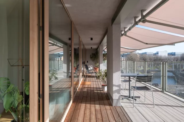 Terrasse Gästewohnung tonRaum Basel